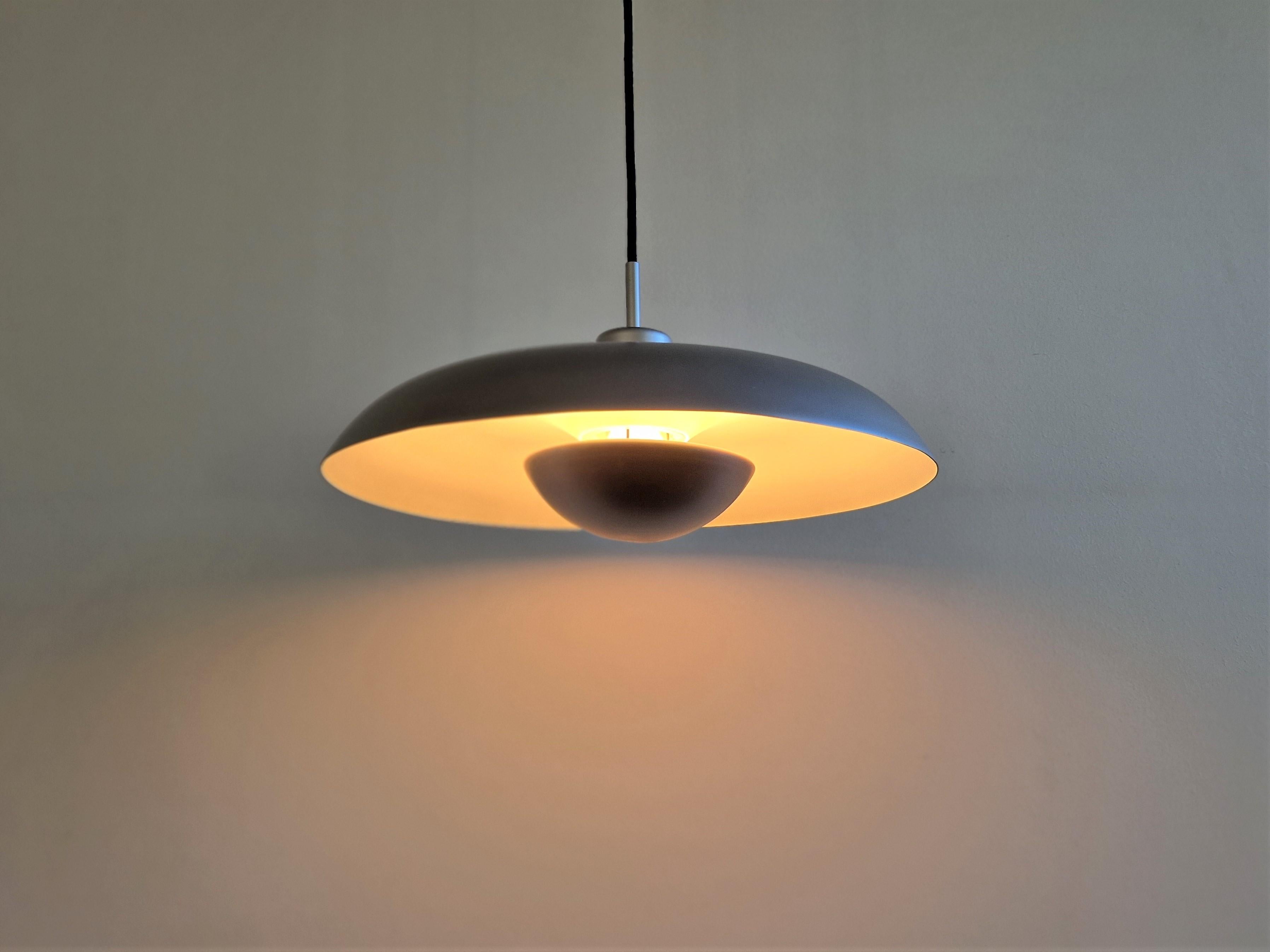 Mat Silver Colored RA-40 Pendant Lamp by Piet Hein for Lyfa, Denmark, 1960s In Good Condition In Steenwijk, NL