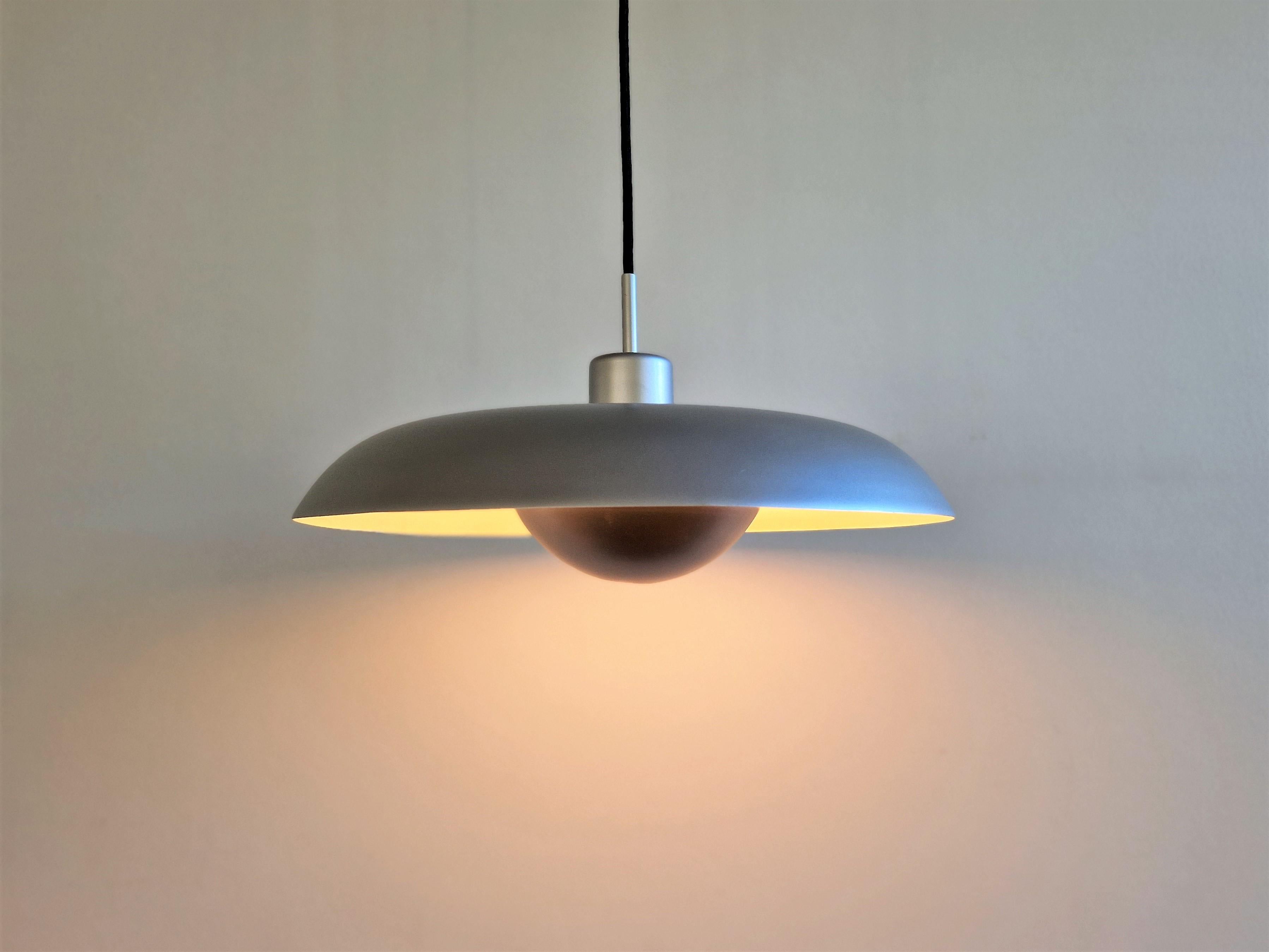 Mid-20th Century Mat Silver Colored RA-40 Pendant Lamp by Piet Hein for Lyfa, Denmark, 1960s