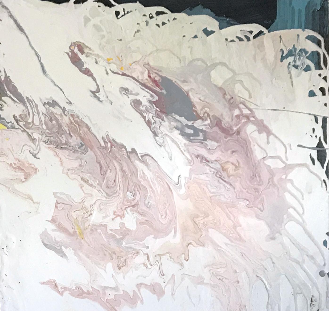 1 -- pintura abstracta de arte callejero en técnica mixta con graffiti, asfalto, números - Painting de Mat Tomezsko