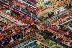 The Battle (of Grunwald) --  geometric abstract mixed media collage painting