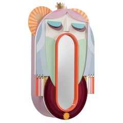 Mata Decorative Cabinet with Mirror in Powder-Coated Aluminum by altreforme