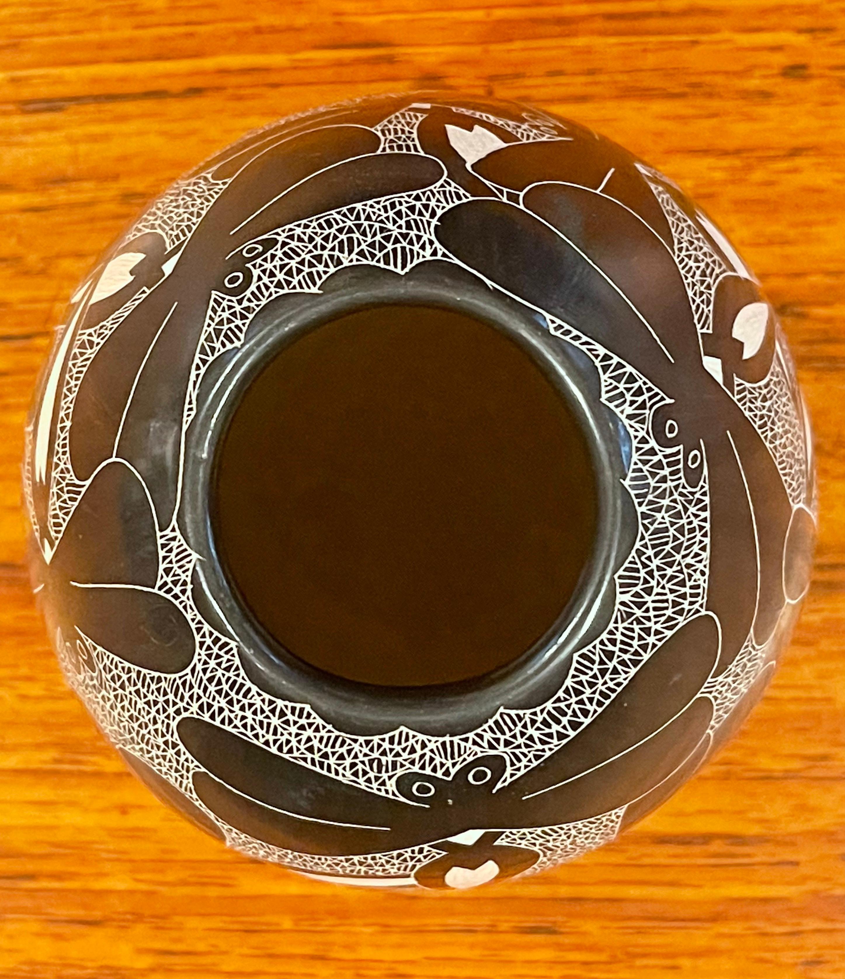 Mata Ortiz Pottery Butterfly Vase by Alex Ortega & Vivi Silveira 1