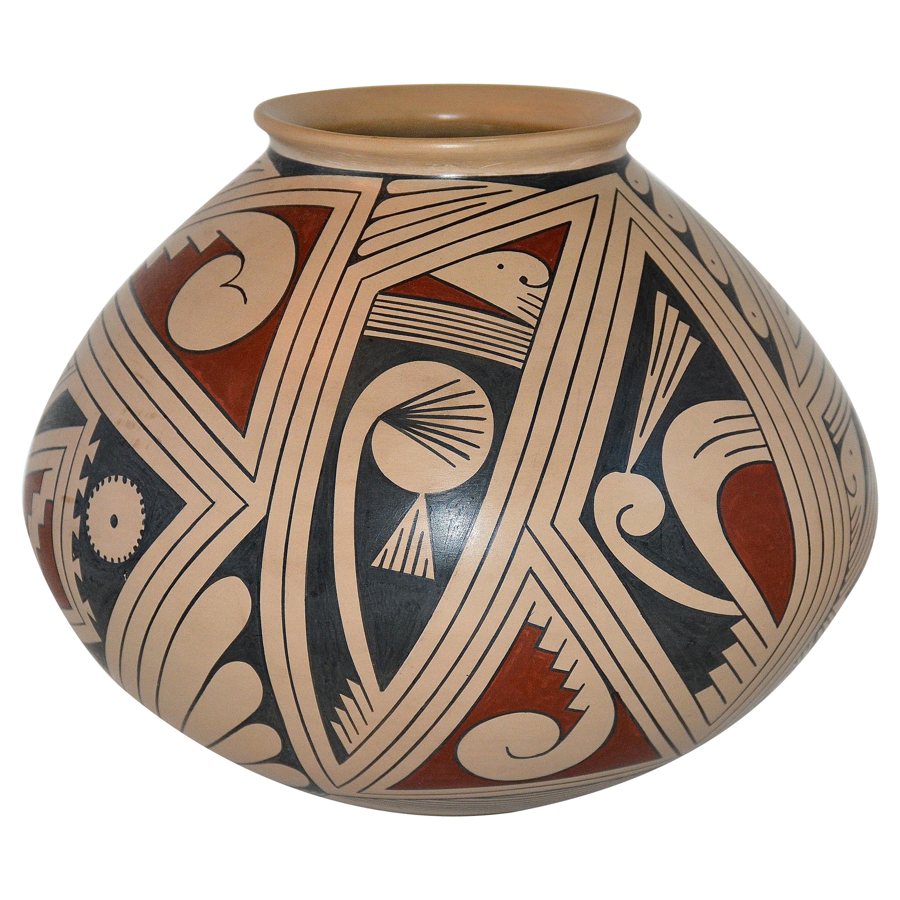 Vase en poterie Mata Ortiz de Pilo Mora, 1990
