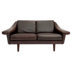 'Matador' Dark Brown Leather 2 Seater Sofa by Aage Christiansen