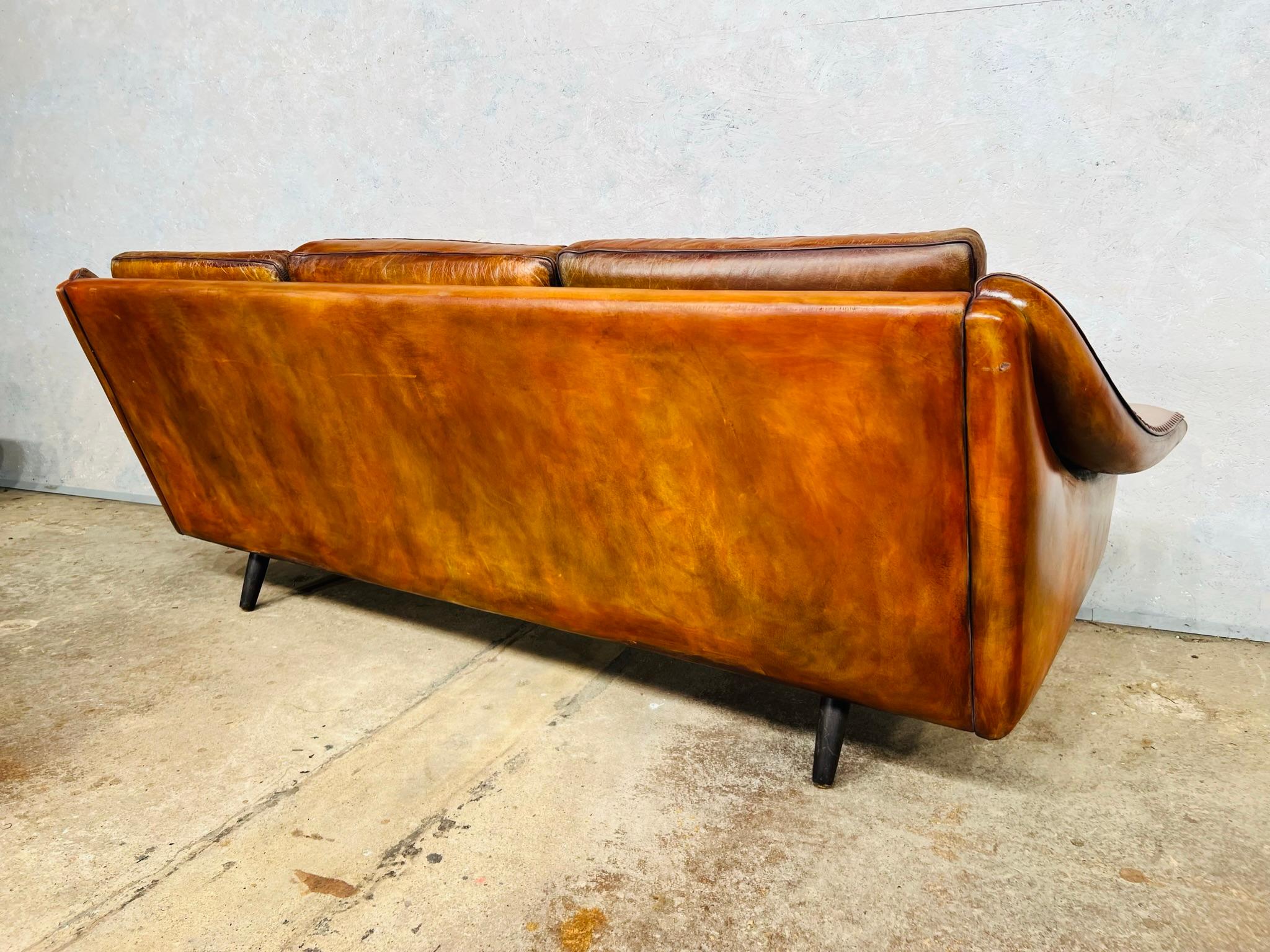 Canapé Matador 3 Seater en cuir par Aage Christiansen pour Eran, années 1960 n°642 en vente 9