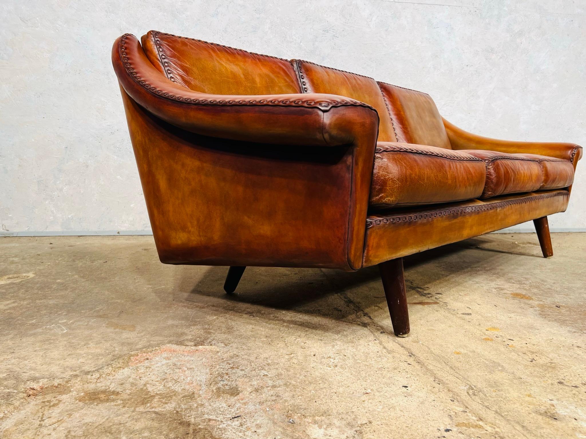 Matador Leder-Sofa mit 3 Etagen von Aage Christiansen für Eran, 1960er Jahre, #642 im Zustand „Gut“ im Angebot in Lewes, GB
