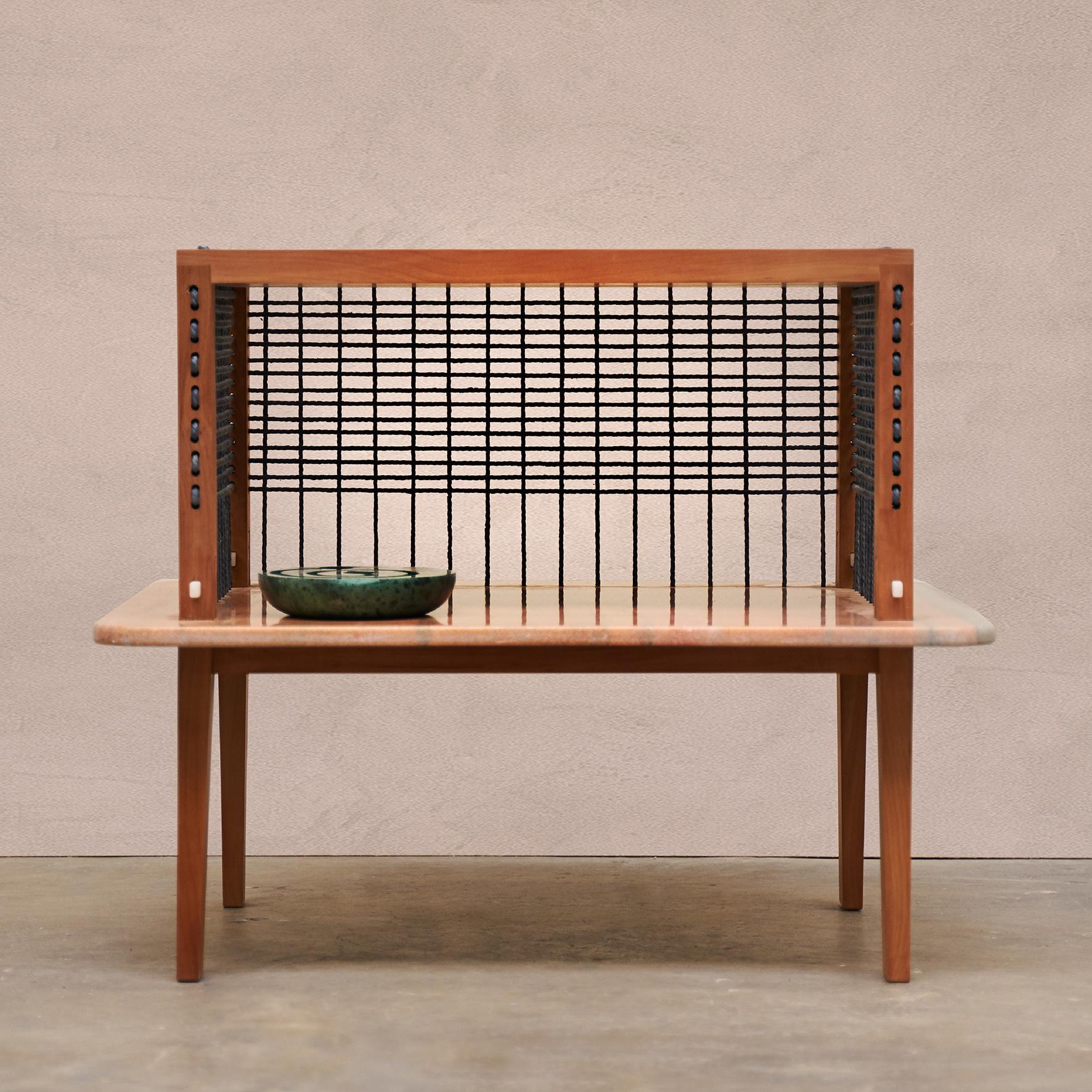 Modern Matang, Sedaine, a Two-Tiers Pear Wood Console For Sale
