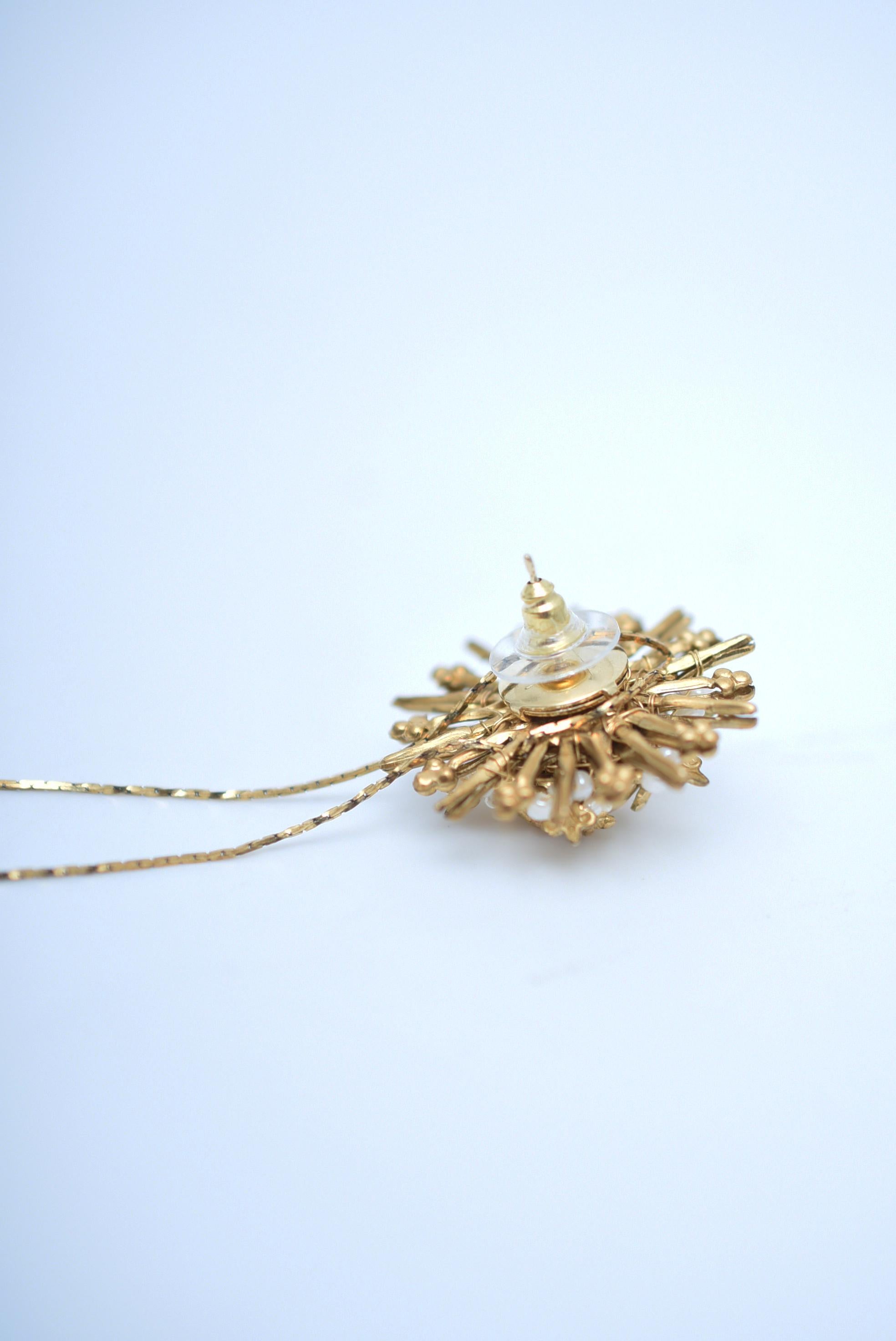 pendiente matataki(oro) / / joyeria vintage , piezas vintage años 70 Corte rosa en venta