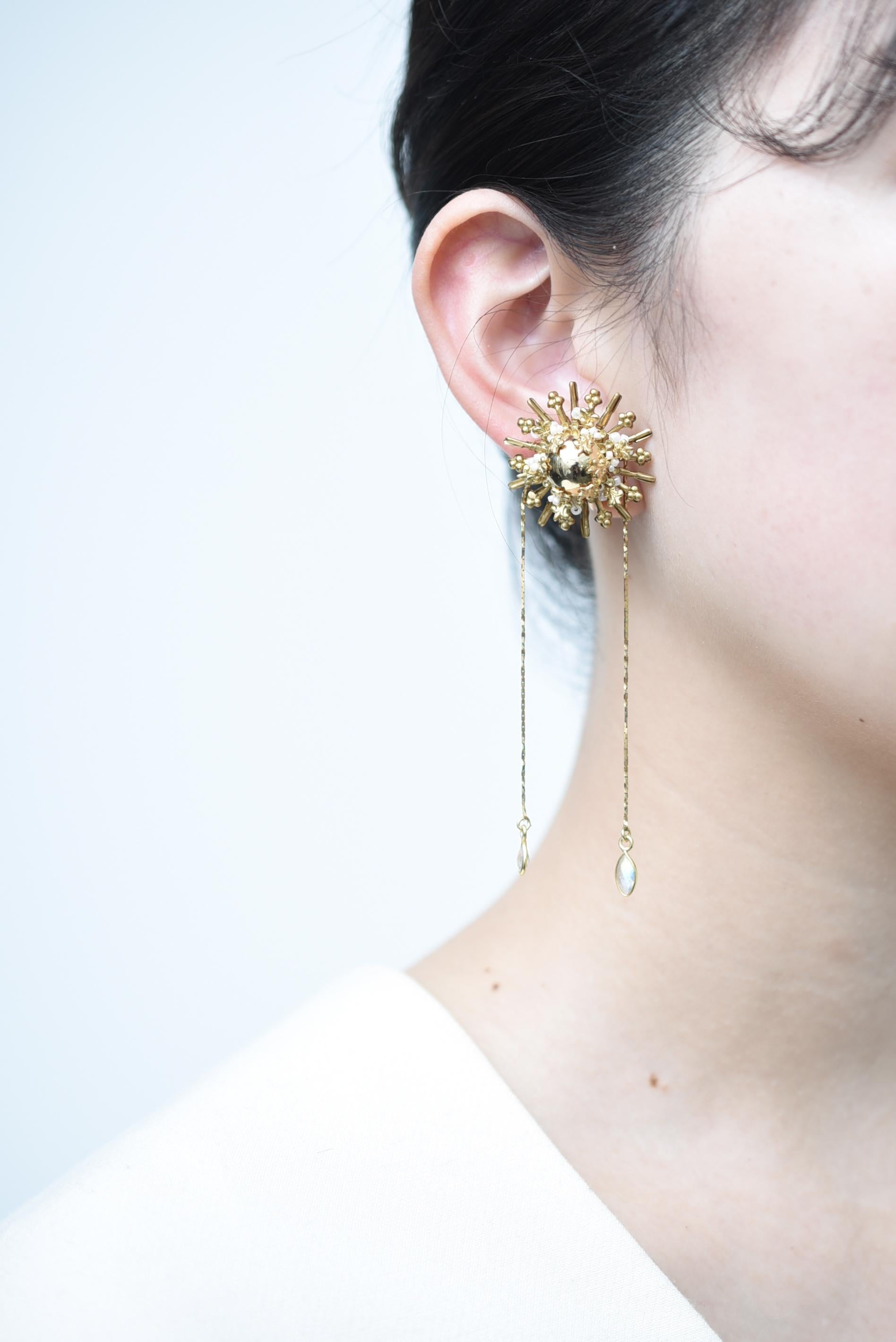 De las mujeres pendiente matataki(oro) / / joyeria vintage , piezas vintage años 70 en venta