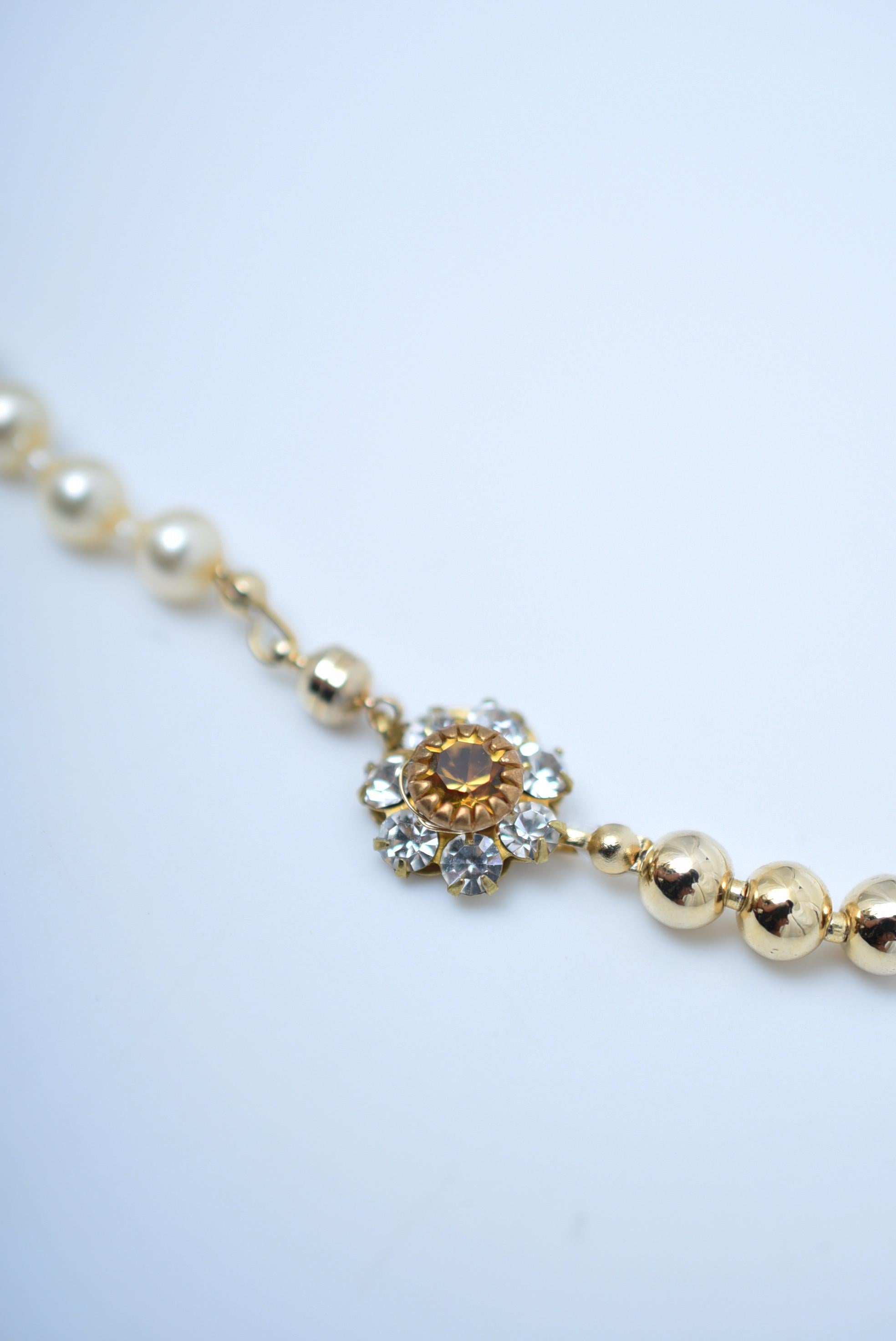 Artisan Collier de perles matataki (GOLD) / bijoux vintage, parle vintage des années 1970 en vente