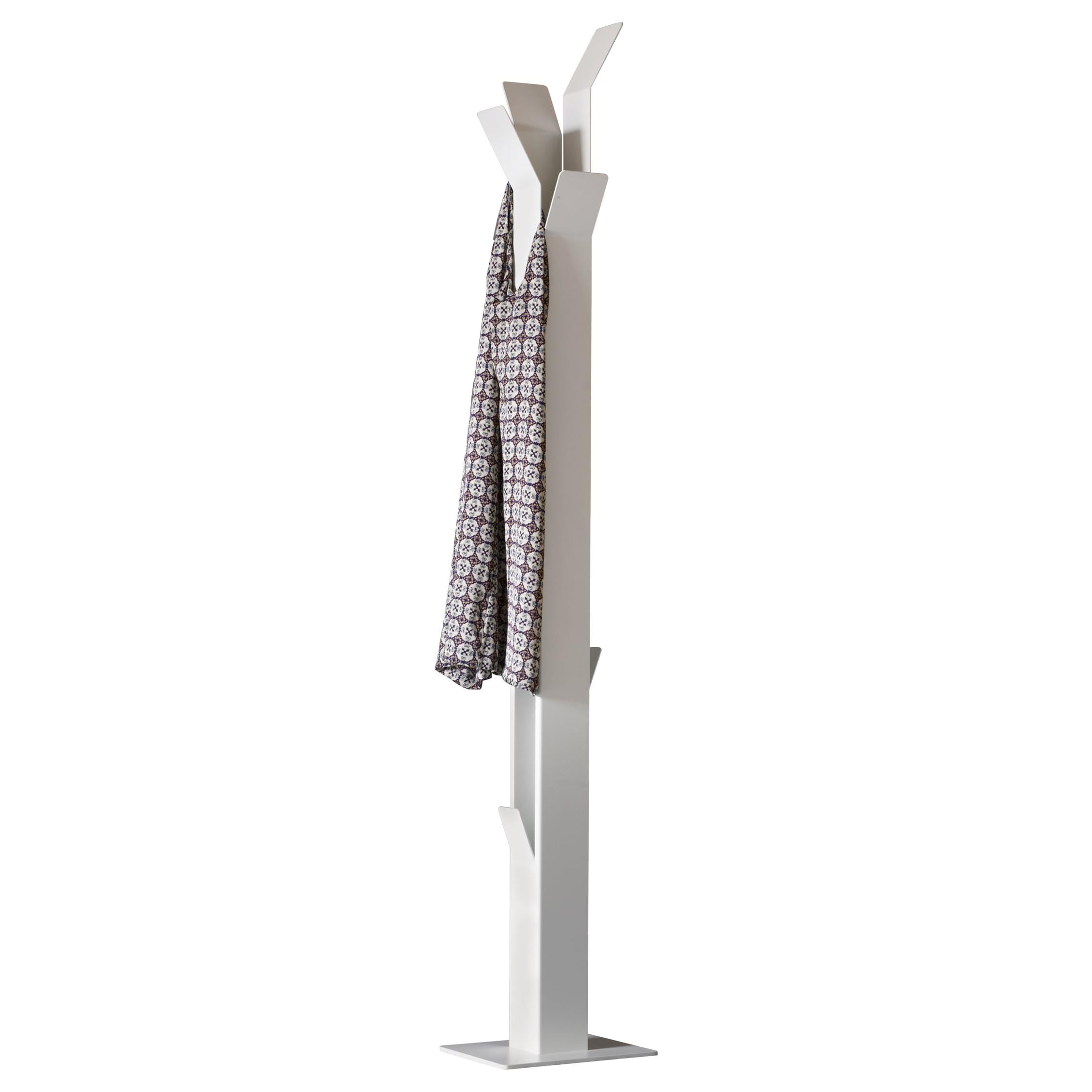 Match Box Clothes Stand in White Lacquered Steel by Giopato e Coombes For Sale