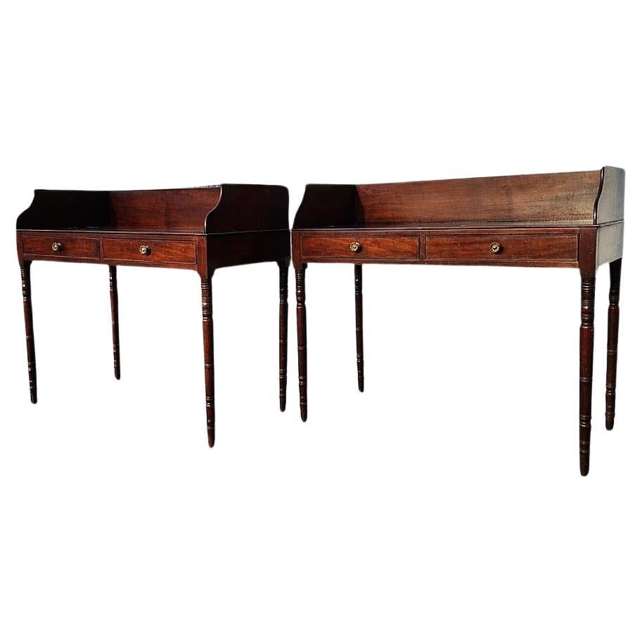 American  Rare Pair Of Federal Boston Servers / Dressing Tables For Sale
