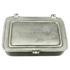 MATCH Pewter Rectangular Lidded Jewelry Trinket Box, Italy