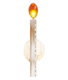 Match Wandleuchter von Sabrina Landini, Versilbertes Glas & Messing Hand Made in Italy