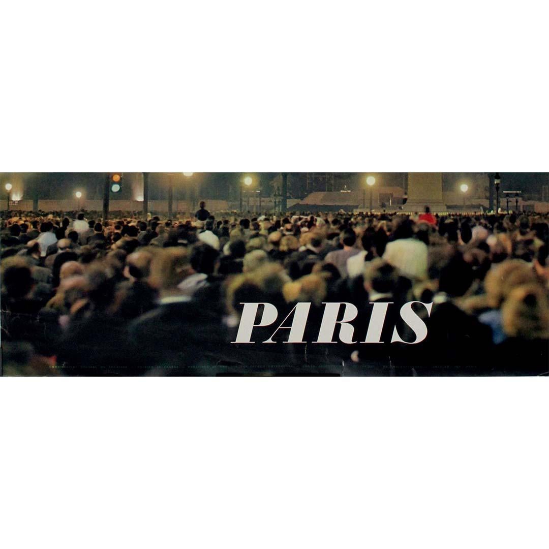 Affiche de voyage originale de 1964 par Matchatschek - Paris - This Place de la Concord en vente 2