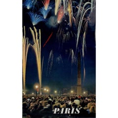 Vintage Original 1964 travel poster by Matchatschek - Paris - Place de la Concorde