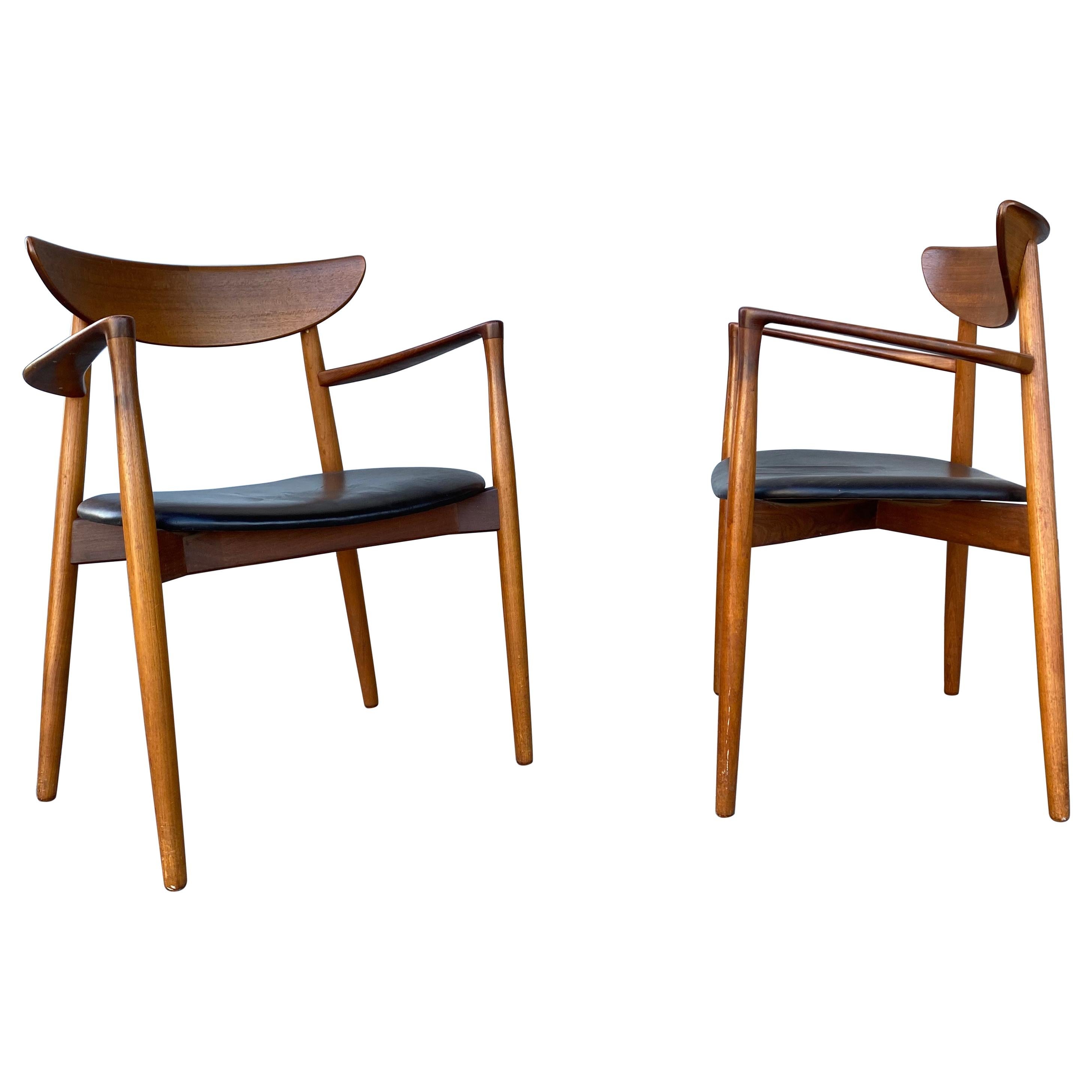 Matched Pair of Armchairs by Harry Østergaard, Denmark, Early 1960s For Sale