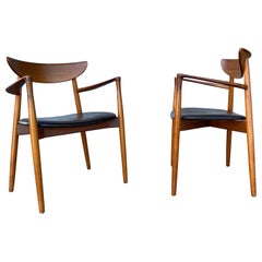 Vintage Matched Pair of Armchairs by Harry Østergaard, Denmark, Early 1960s