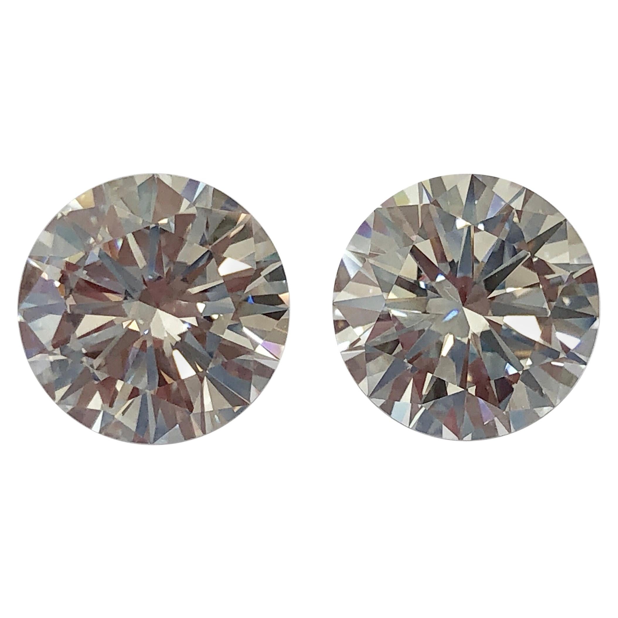 Matched Pair D-Color Internally Flawless Diamonds 8.13 Carat Total For Sale