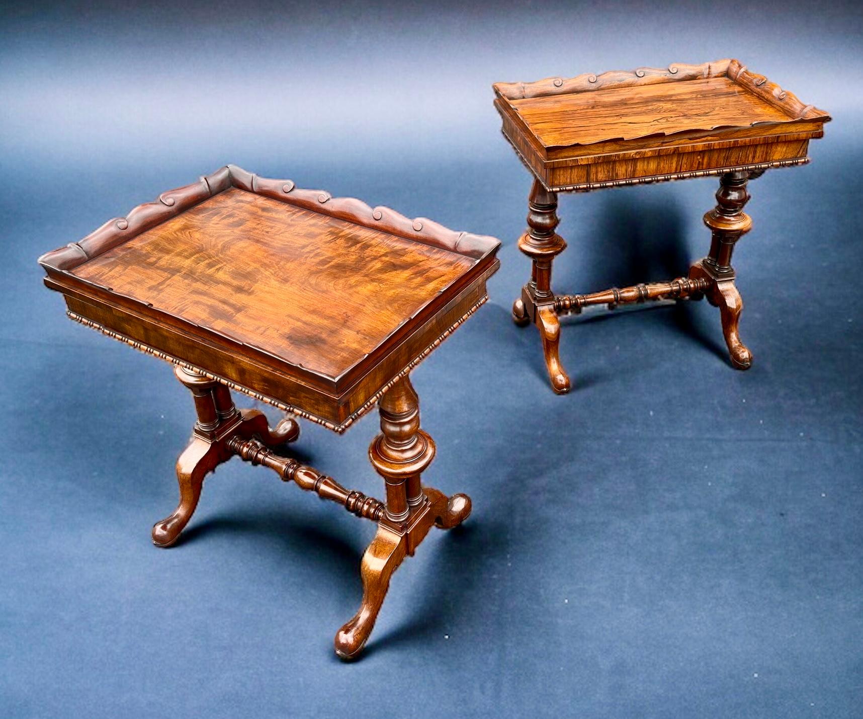 English Matched pair Gillows work- occasional tables. For Sale