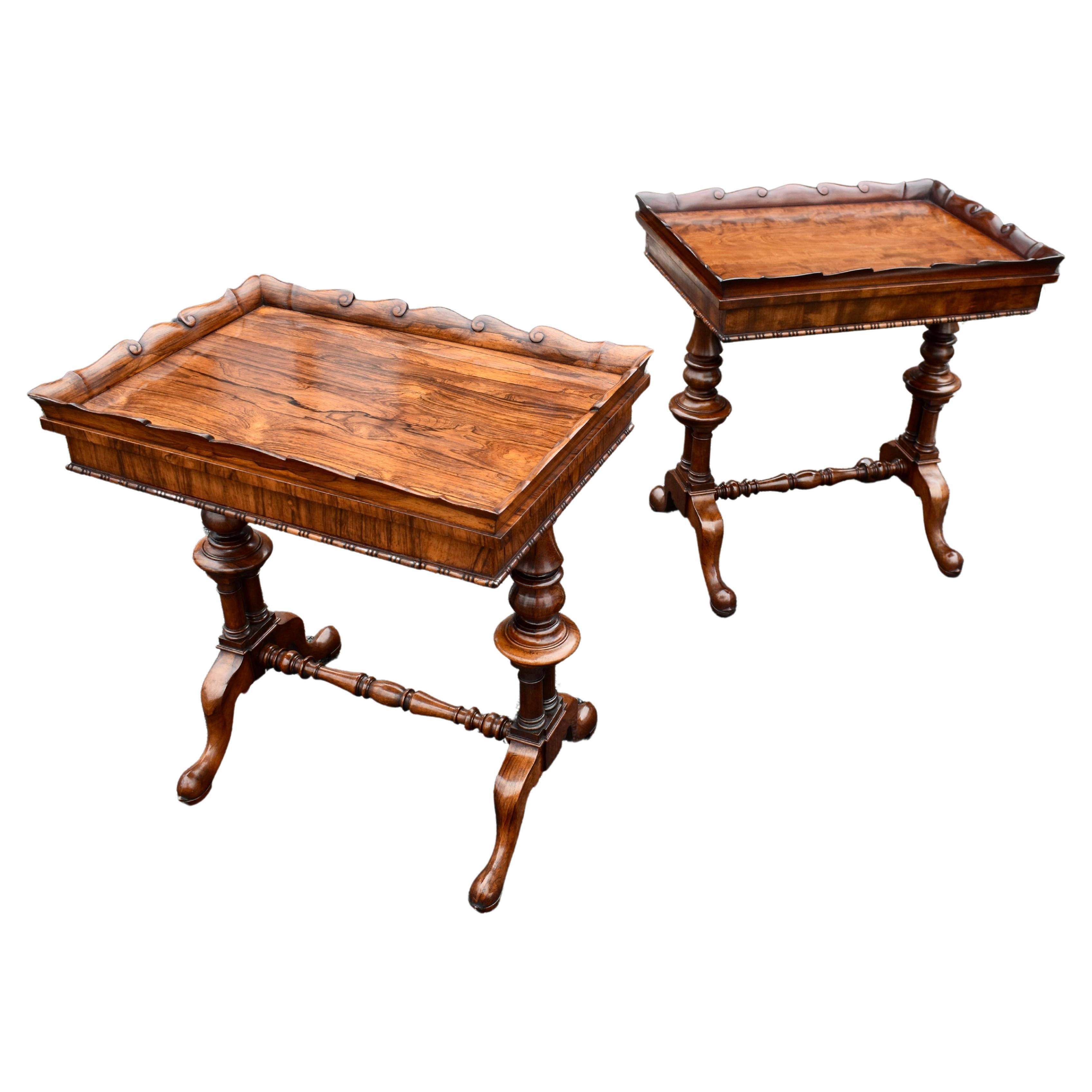 Matched pair Gillows work- occasional tables. For Sale