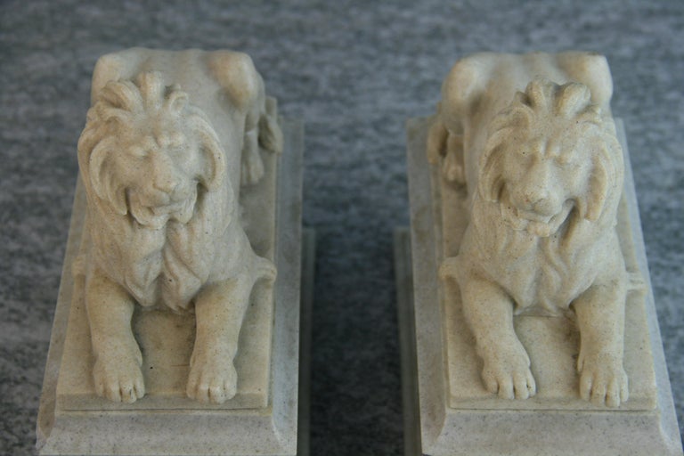 Matched Pair Lions of Venice Bookends /Sculptures For Sale 5