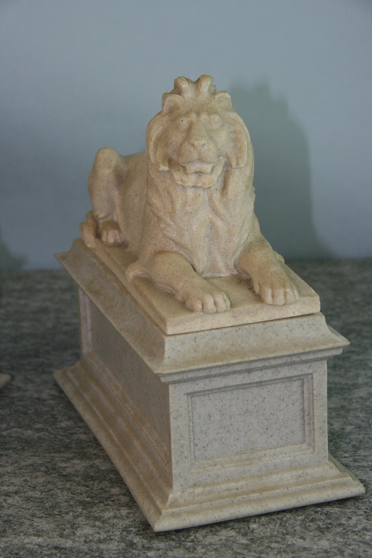 Mid-20th Century Matched Pair Lions of Venice Bookends /Sculptures For Sale