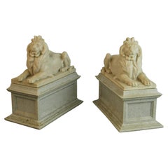 Matched Pair Lions of Venice Bookends /Sculptures