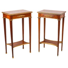 Matched Pair Louis XV Style Side Tables, Late 19th Century