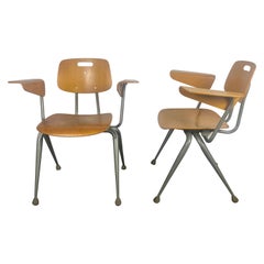 Paire de fauteuils modernistes en contreplaqué de style Jean Prouve par Brunswick