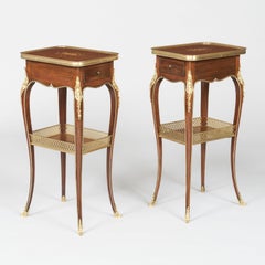 Coppia di tavolini francesi del 19° secolo di Henry Dasson