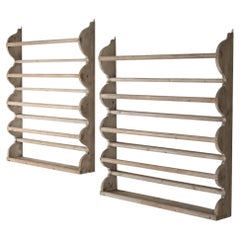 Antique Matched Pair of 19th Century Plate Racks