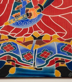 Matched Pair of 20th Century Japanese Silkscreen Print Panels