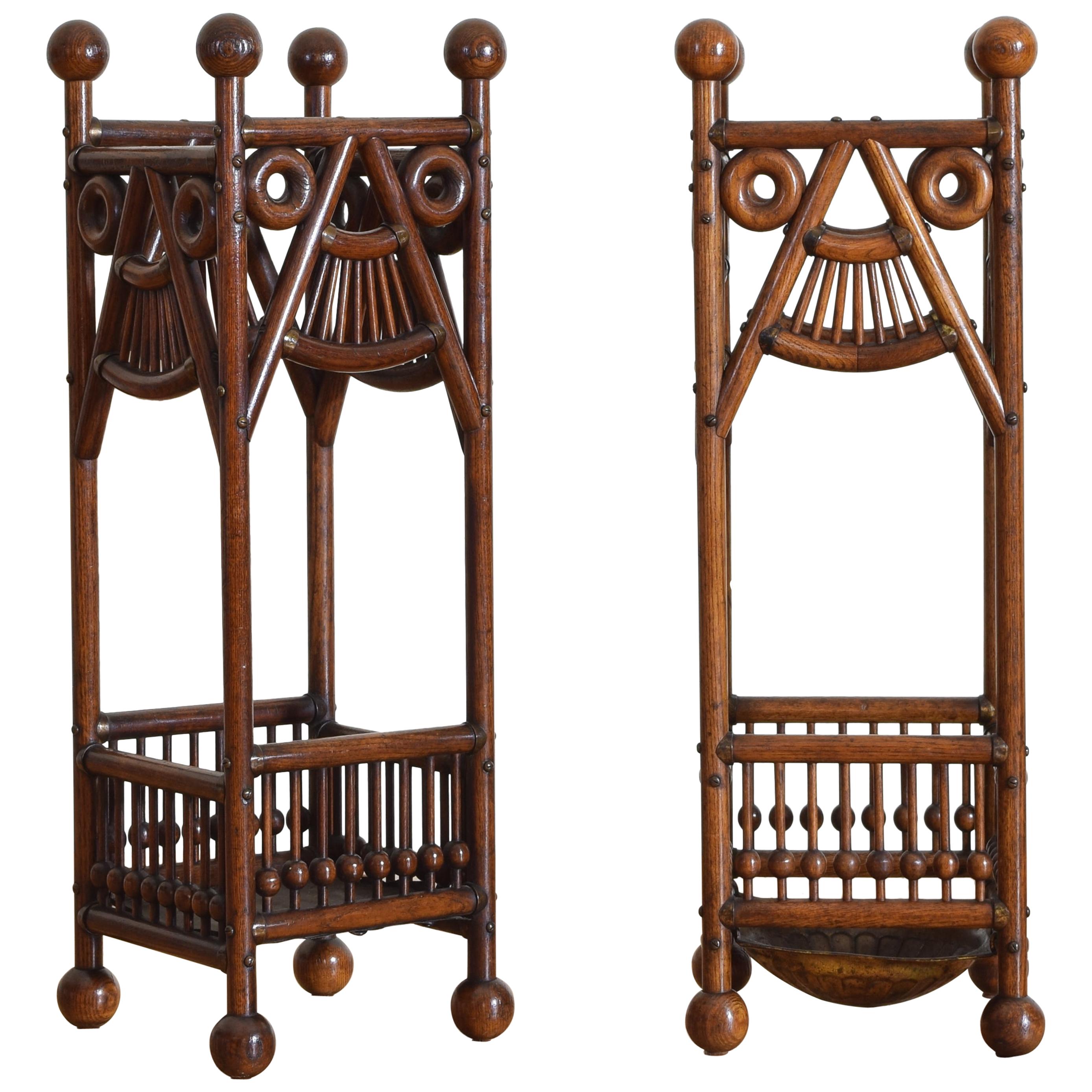 Matched Pair of Aesthetic Movement Umbrella Stands by Liberty 
Co.