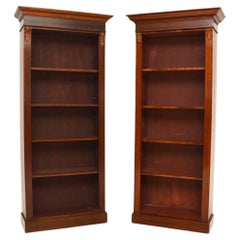 Pareja emparejada de librerías abiertas antiguas de estilo victoriano