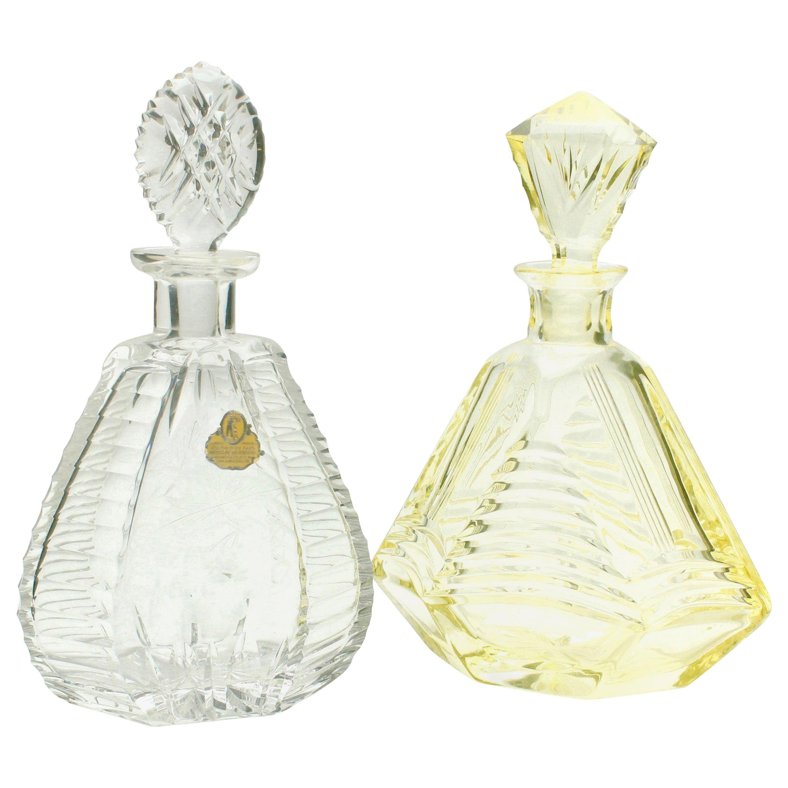 Pair of Crystal Decanters by Sven Palmqvist for Orrefors at 1stDibs