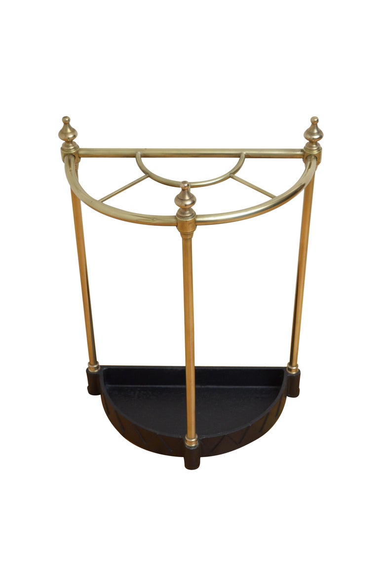 Matched Pair of Brass Umbrella Stands For Sale at 1stDibs