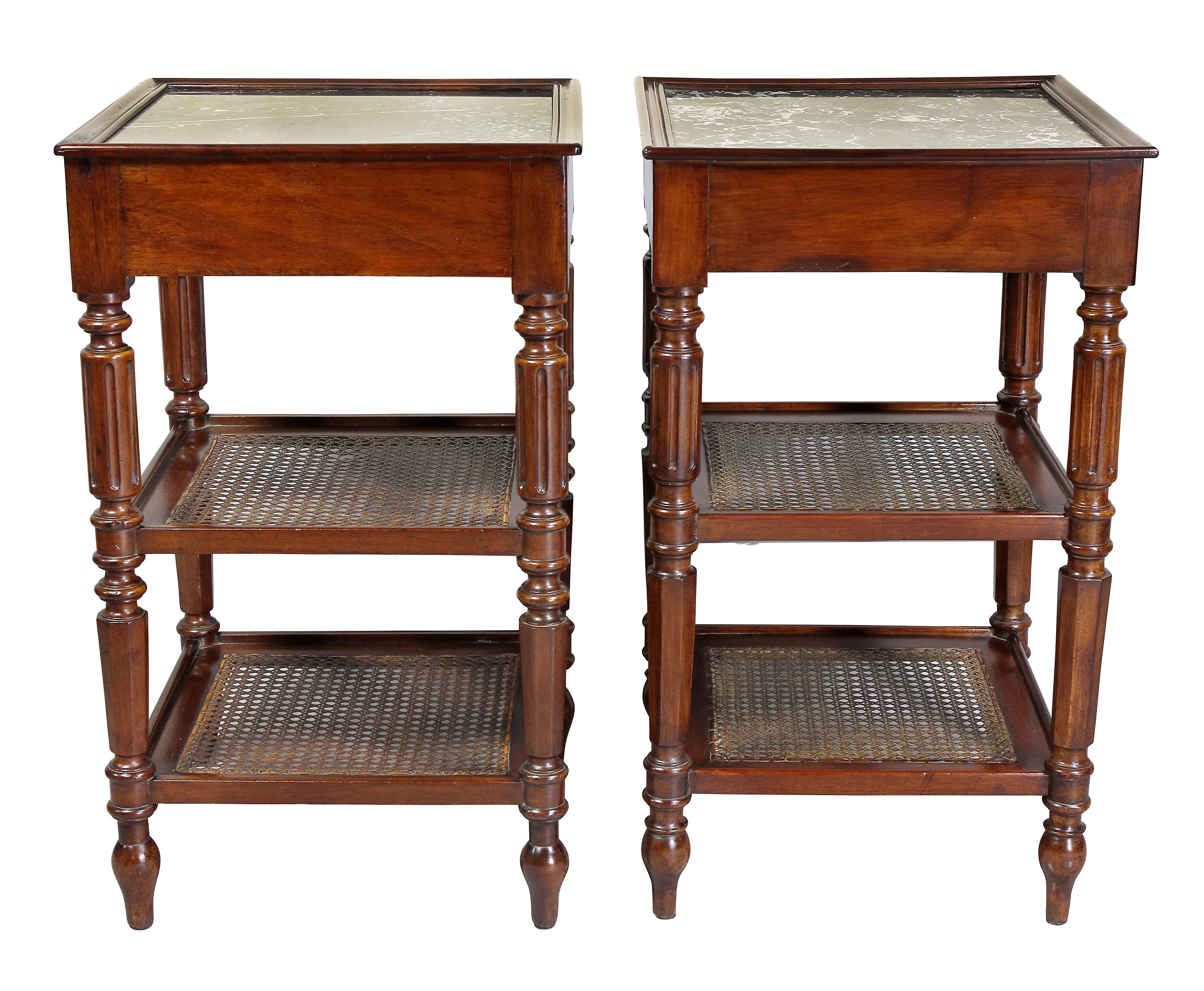 Matched Pair of Charles X Mahogany End Tables 5