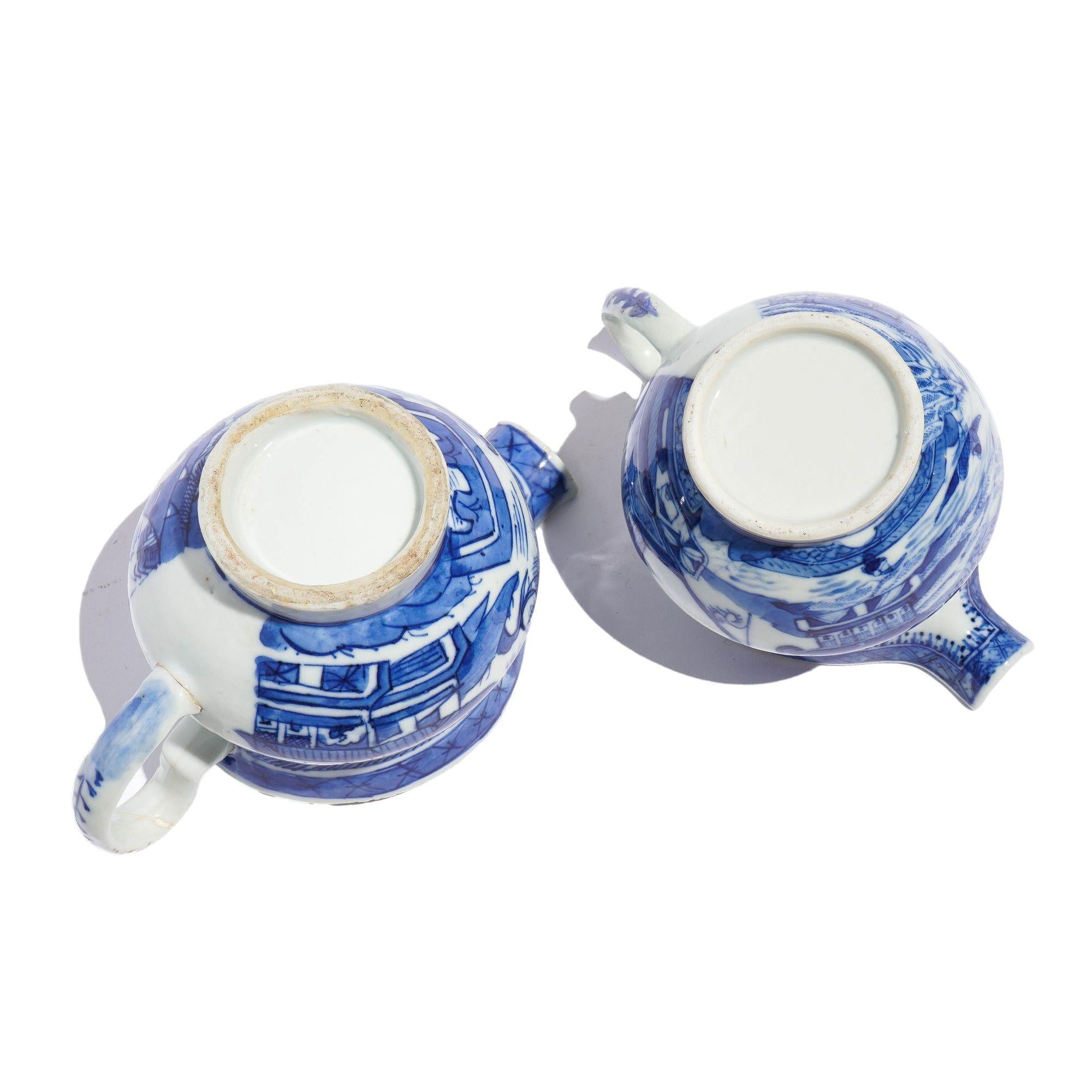 Matched pair of Chinese export porcelain pig snout creamers, c. 1820 For Sale 6