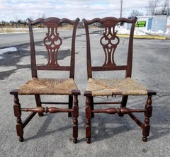 Matched Pair of Chippendale Side Chairs, Massachusetts, Mid 18th Century