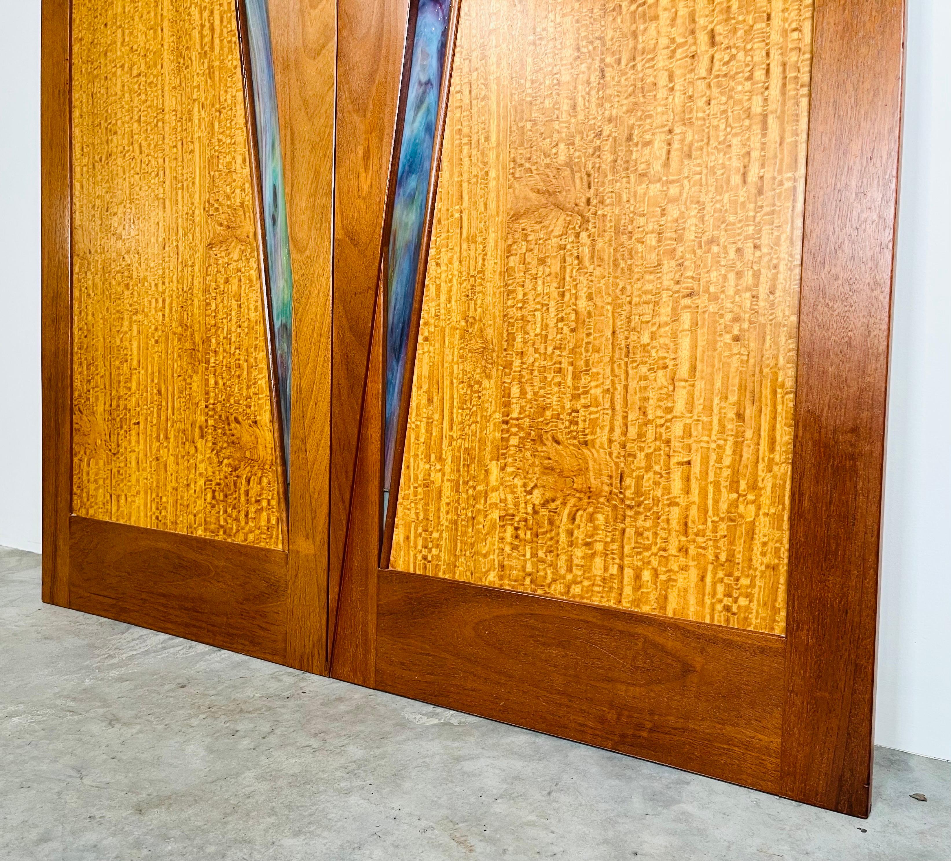 20th Century Matched Pair Of Custom Cabinet Or Cupboard Doors After Wharton Esherick For Sale