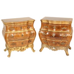 Matched Pair of Danish Louis XV Style Chests of Drawers