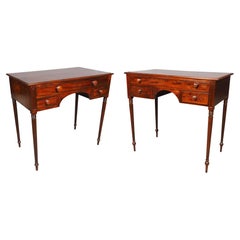 Antique Matched Pair Of Federal Mahogany Servers