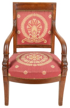 Matched Pair of French Empire Armchairs, 19th Century
