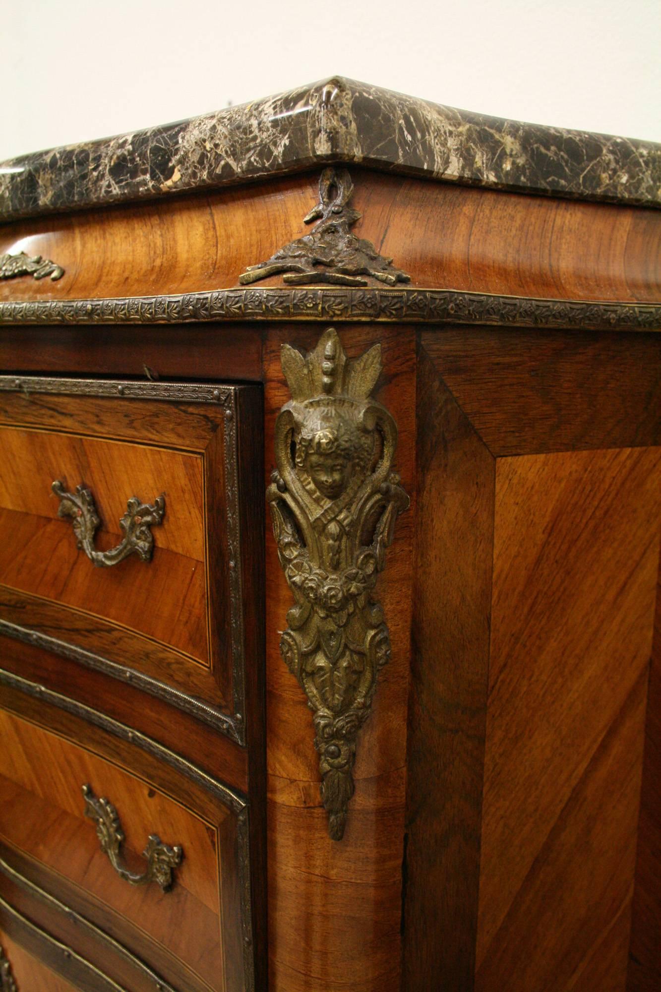Matched Pair of French Ormolu Mount Secretaire Chests, circa 1880 4