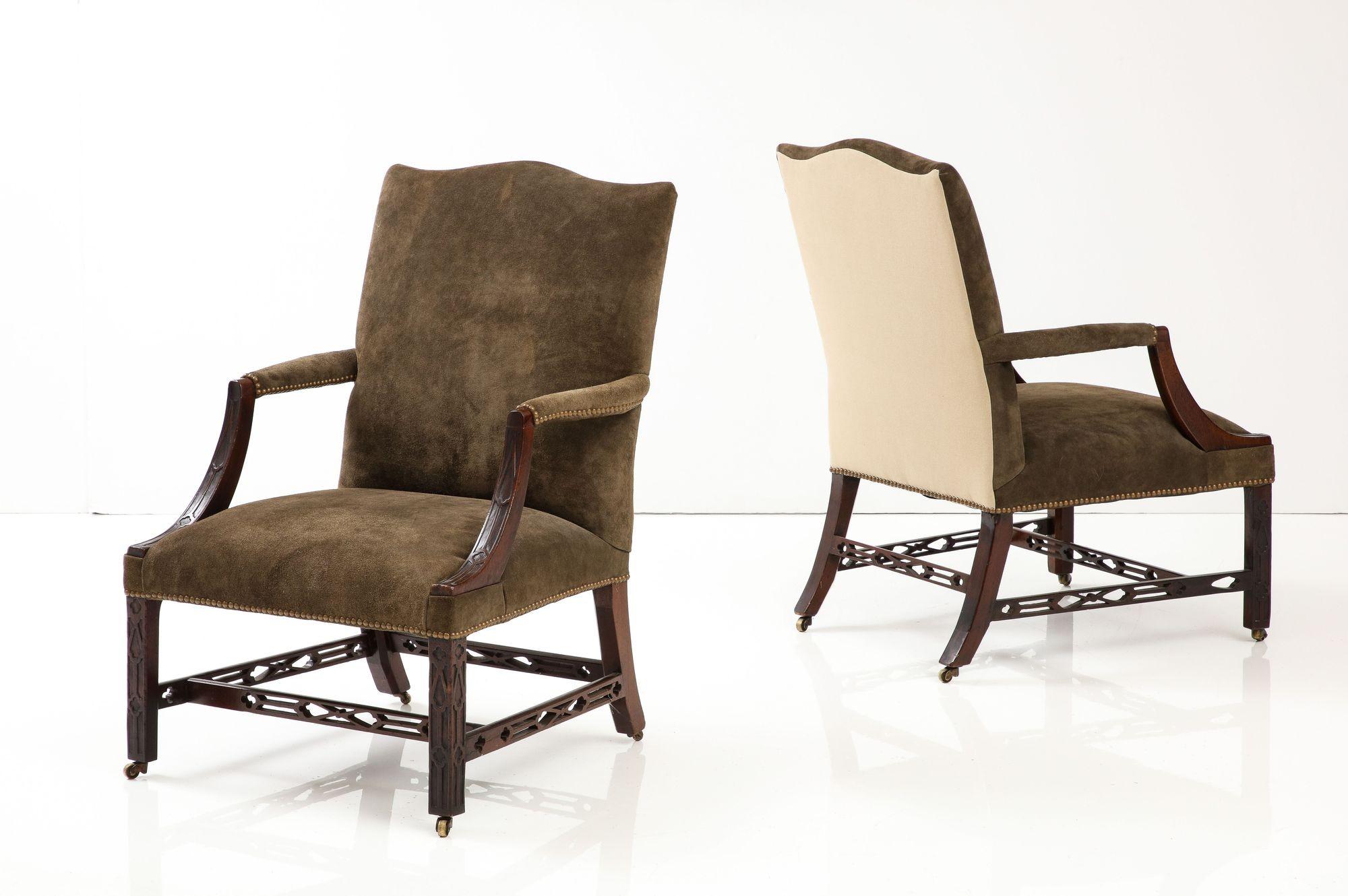 Chippendale chinois Paire assortie de chaises George III Gainsborough en vente