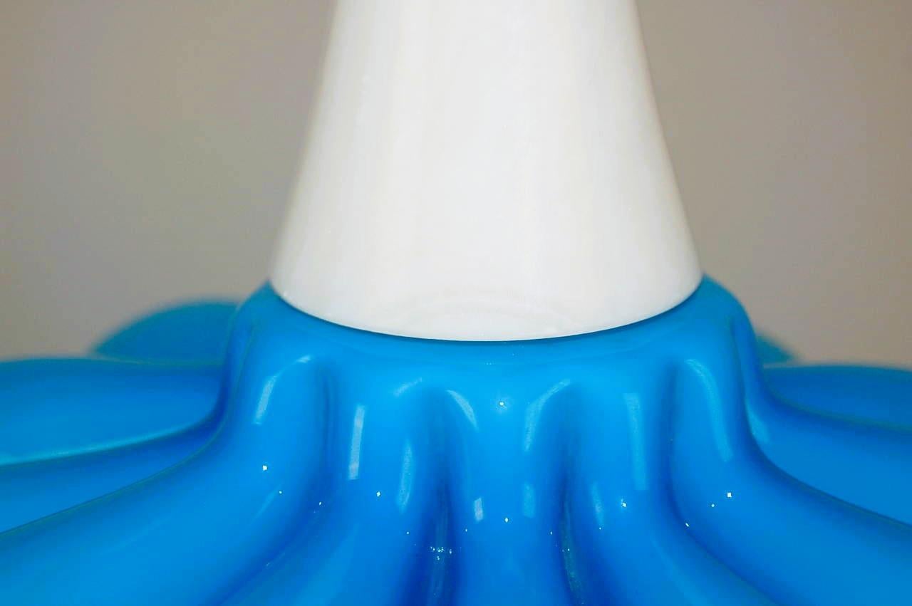 Marbre Paire d'énormes lampes 'Pomodoro' de Murano en bleu céruléen assorties en vente