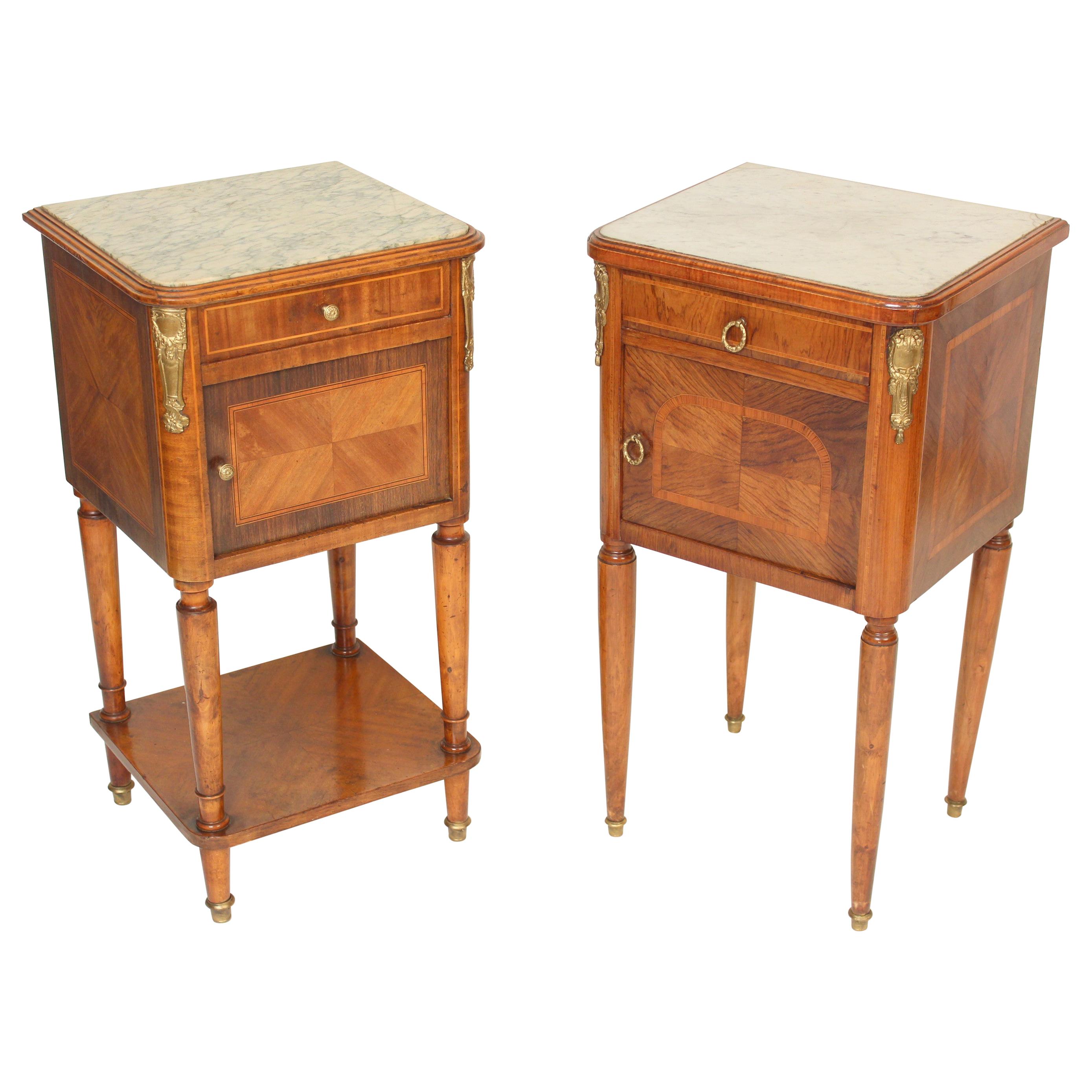 Matched Pair of Louis XVI Style Occasional Tables
