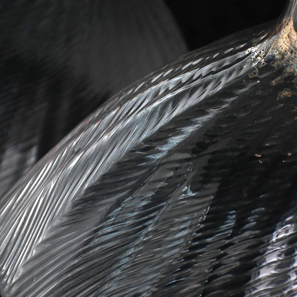 Vetro Coppia di lampade asimmetriche in vetro della metà del XX secolo in vendita