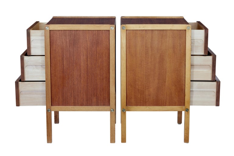 Mid-Century Modern Matched Pair of Mid 20th Century Scandinavian Chests by Bodafors For Sale